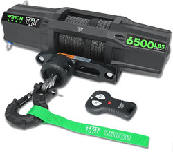 3000 lb 12V DC Electric ATV Winch with Wireless Remote & Wired Switch – Synthetic Rope & Mounting Plate