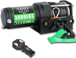 3000 lb 12V DC Electric ATV Winch with Wireless Remote & Wired Switch – Synthetic Rope & Mounting Plate
