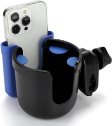 2-in-1 Walker Cup Holder with Phone Holder – Universal Cup and Phone Holder for Wheelchair, Rollator, Scooter, Stroller