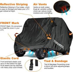 Heavy-Duty Waterproof UTV Cover – Fits 2-3 Seater UTVs