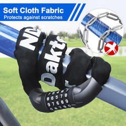 Bike Chain Lock – 5 Digit Combination, Heavy-Duty Anti-Theft Security for Bike, Scooter, Door, Fence (2.62/3.2/4.27/5/6 Ft, 4mm & 6mm Thick)