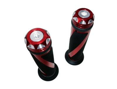 Aftermarket MYK Scooter Grip Set | Swirl Red (7/8")