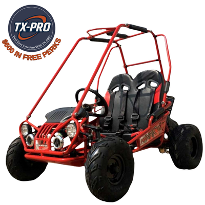 TX-PRO Mini XRX+ (Plus) Upgraded Go Kart with Bigger Tires - Delivered Assembled & Tested + $600 Free Perks