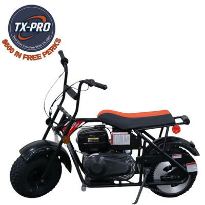TX-PRO Storm 200 Mini Bike, 196cc, 6.5 HP, Air Cooled - Delivered Assembled & Tested + $600 Free Perks