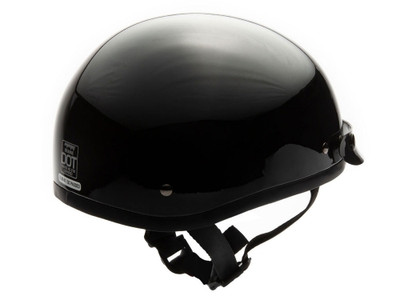 Shorty MMG Helmet. Model Beanie. Color: Shiny Black. *DOT APPROVED* *FREE GOGGLES INCLUDED*