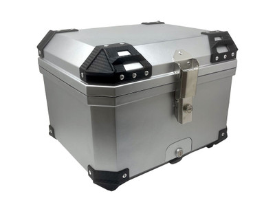 Luggage Box for Scooters / Motorcycles - Size: XL - Color: Silver - 45Lts