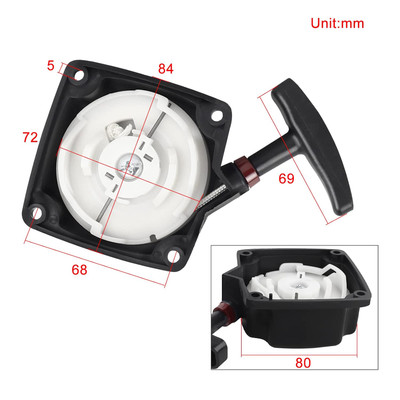 Recoil Starter Pull Start Starter for 33cc 43cc 47cc 49cc 50cc Engine Pocket Bike Dirt Bike Gas Scooter Chopper ATV Quad Mini-Choppers Earthquake E43 Earth Auger Power Head Recoil Pull Start