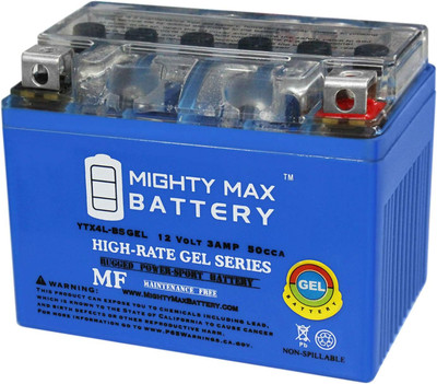 Max Battery YTX4L-BS Gel Battery for ATV Quad Dirt/Pit Bike 50/70/110/125 CC Brand Product