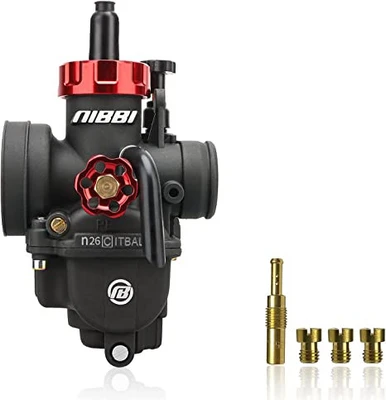 NIBBI 26mm 150cc Carburetor with Jets for 4 Stroke Engines Electric Choke Motorcycle Scooter, Fit YAMAHA KAWASAKI SUZUKI Apollo Dirt Bike Mini Bike SSR TTR KYMCO SYM TAOTAO GY6 Scooter Moped