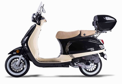 Amigo AVENZA-50 49cc Street Legal Scooter, 3.0 HP 4 stroke SOHC Air Cooled - Side Black