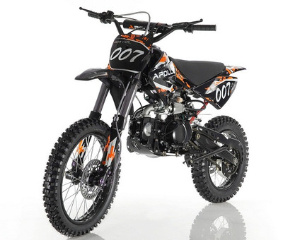 APOLLO DB-007 125cc Manual Clutch 4 Gears Dirt Bike, 4 stroke, Single Cylinder Oragne