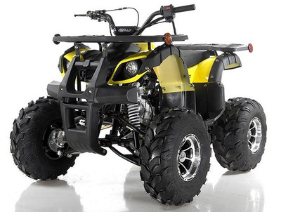 Apollo Focus-10 DLX 125cc ATV, Single Cylinder, Air Cooled, 4 Stroke 1Speed+Reverse - Yellow