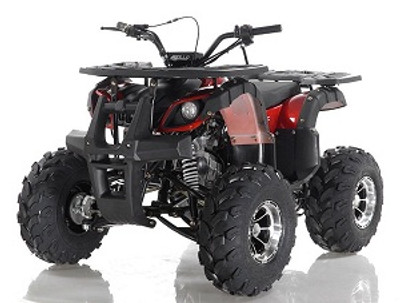 Apollo Focus-10 DLX 125cc ATV, Single Cylinder, Air Cooled, 4 Stroke 1Speed+Reverse - Fully Assembled and Tested - Red