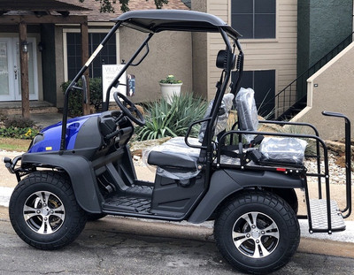 Blue - Fully Loaded Cazador OUTFITTER 200 Golf Cart 4 Seater UTV - Fully Assembled and Tested