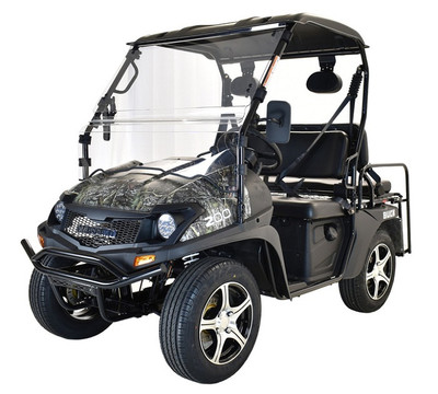 Black - Massimo Buck 200X UTV, 177cc Four-Stroke, Single Cylinder EFI - Fully Assembled and Tested - Front Side View