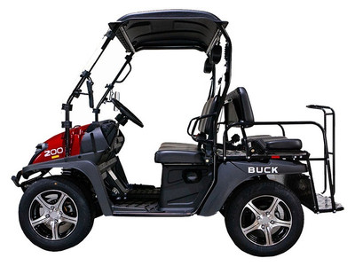 Red - Massimo Buck 200X UTV, 177cc Four-Stroke, Single Cylinder EFI - Side View