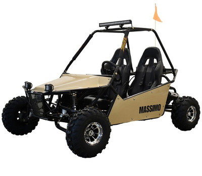 Massimo GKM 200cc Go Kart, 4-Strock, Electric CDI, Automatic W/Reverse - Sand