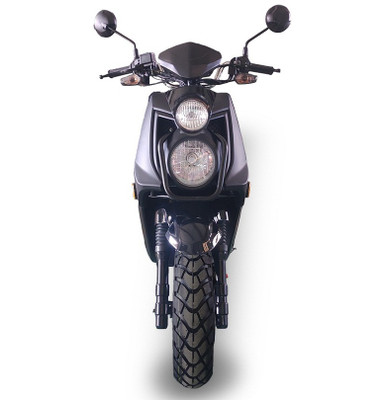 ICE BEAR VISION (PMZ150-17) 150CC SCOOTER, AIR COOLED, AUTOMATIC, ELECTRIC AND KICK START FRONT VIEW - Black-Front-View