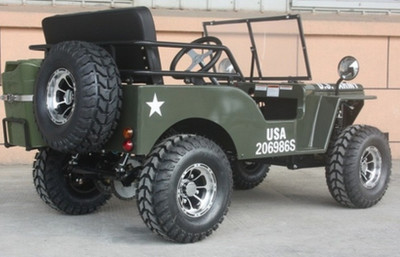 Rps Jeep Off-road 125Cc Mini Go-kart With Chrome Rims, Single Cylinder, Air-cooled, 4-stroke - Fully Assembled And Tested