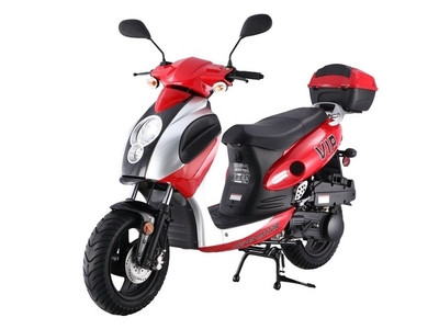 Taotao Power-Max 150CC Scooter Comes With Free Matching Trunk - Red