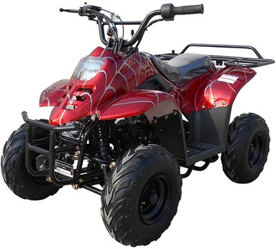 ICE BEAR 110cc Youth ATV Automatic w/ Reverse Remote Control, 6" Tires (PAH110-2), CARB APPROVED -Red