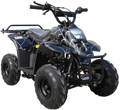ICE BEAR 110cc Youth ATV Automatic w/ Reverse Remote Control, 6" Tires (PAH110-2), CARB APPROVED -Black