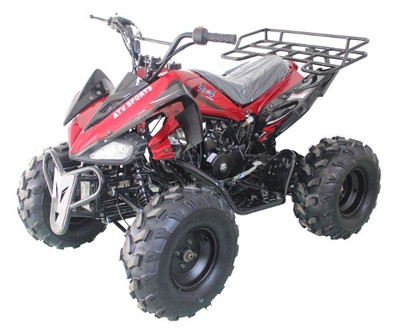 RPS High End JET-9 125cc ATV w/Steel Rims, Single Cylinder, 4 Stroke Red