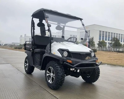 White - Trailmaster Taurus 200U (Side By Side) 4-Stroke, Single Cylinder, Air And Oil Cooled - White-Right-View