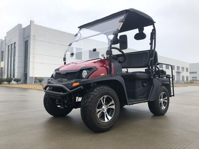Red - TrailMaster Taurus 200G Gas UTV High/Low Gear-Golf Cart Style UTV, Hi/Low transmission, Custom Rims, Upgraded - Red