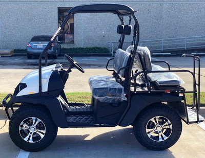 Fully Loaded Cazador OUTFITTER 200 EFI Golf Cart 4 Seater UTV - White-Side-View