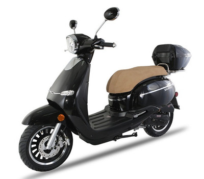 BMS Solano 50 Gas Scooter, Fully Automatic Electric / Kick Start - Black