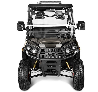 Black - Vitacci Rover-200 EFI 169cc (Golf Cart) UTV, 4-stroke, Single-cylinder, Oil-cooled - Black-Front-View