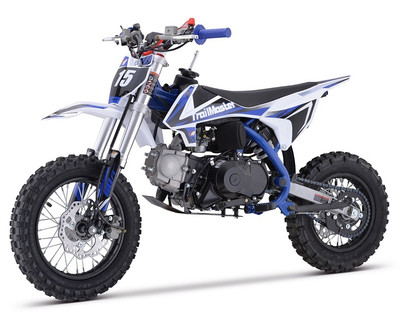 Trailmaster TM15 110cc Dirt Bike, Automatic Clutch Kick & Electric Start - Blue