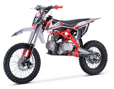 Trailmaster TM29 125cc Dirt Bike, 4-Stroke, Electric Kick Start - Red