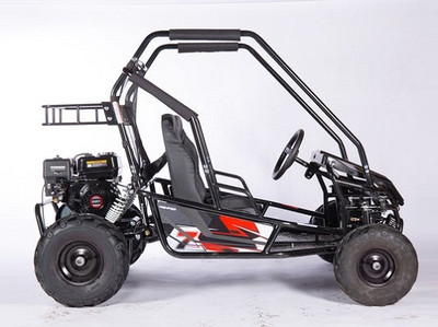 DIRT MOTO 200CC - PULL START ENGINE Black side view