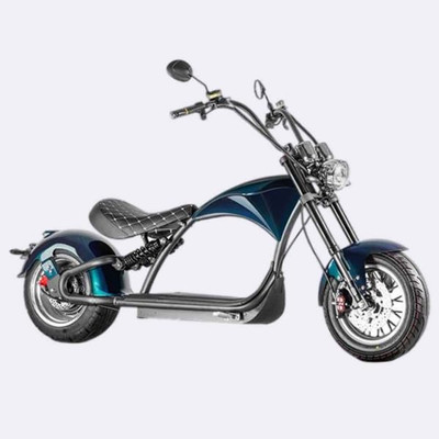 M1P Fat Tire Electric Citycoco Scooter Free shipping from US Warehouse - Blue