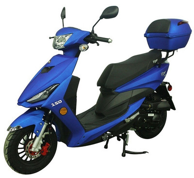 Vitacci Viper Matt-150cc Scooter, 4 Stroke, Single Cylinder, Air-Cooled - Fully Assembled And Tested - Blue