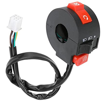 FVRITO Left Starter Kill Light Switch Female Plug Assembly for 50cc 70cc 90cc 110cc 125cc TaoTao RoKeta Sunl RPS ICEbear RPS Yamoto Jetmoto Kazuma Vitacci Chinese ATV Quad 8 Wire 3-Function-1