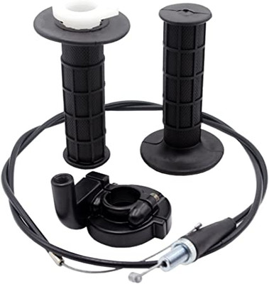 Royitay 7/8" 22mm Twist Throttle Accelerator Handle Grips and Cable Set for 50cc 90cc 110cc 125cc 150cc 200cc 250cc Mini Bike ATV Quad Pit Bike Dirtbike-1
