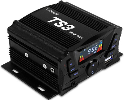 Go-Hawk Gen.3 Motorcycle Weatherproof Bluetooth Speakers 7/8-1.25 in. Handlebar Mount MP3 Music Player Sound Audio Stereo Amplifier System ATV UTV w/AUX, USB, Micro SD, FM Radio, 2-Speaker