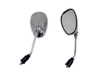 MMG Mirror Set, Retro Style - Chrome - 8mm Right Thread