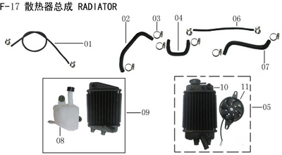 Lifan Kpm 200 Radiator water outlet hose combination(Image #07)