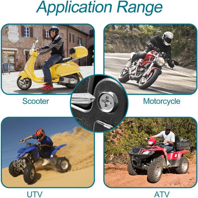 20 PCS Bolts and Nuts Kit, Motorcycle Battery Bolts and Nuts, M6x16MM Motorcycle Battery Screw and Nut, Battery Terminal Bolts and Nuts Carbon Steel