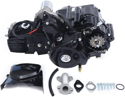 125cc 4 Stroke Engine Motor Replacement Kit, Electric Start Engine Motor, Air Cooled Semi Auto Transmission W/Reverse Engine for 125cc All Sizes of Karts and ATV
