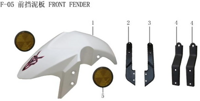 Lifan KP200 Front right fender bracket assembly (Image #03)