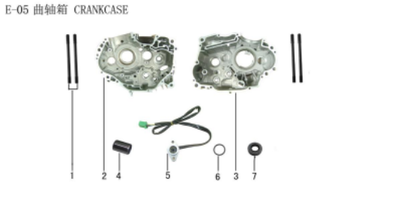 Lifan Kp Mini Left crankcase assembly(Image #02)