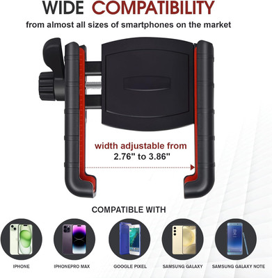 Upgraded Golf Cart Phone Mount Holder Compatible with EZGO/Club Car/Yamaha, [Big Phones & Thick Cases Friendly] Universal Phone Holder Compatible with iPhone/Galaxy/Google Pixel, All Smartphones