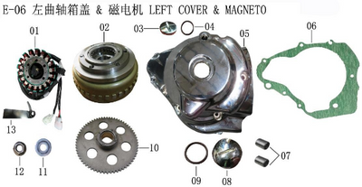 Lifan Lycan Left Crankcase Cover Assembly(Image #05)