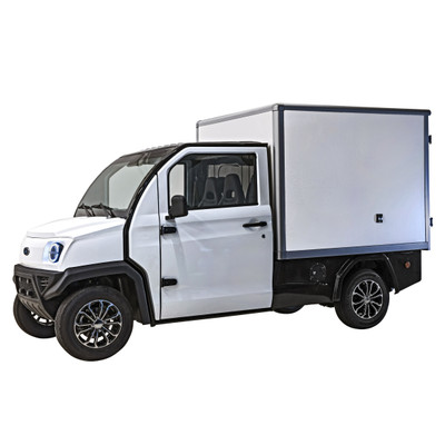 NeoDrive eCart Box: High-Performance Electric Utility Truck with Climate-Controlled Cabin & 108 cu ft Cargo Box