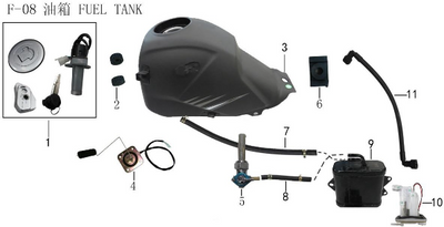 Lifan X-Pect 200 Lock Assembly (Image #01)